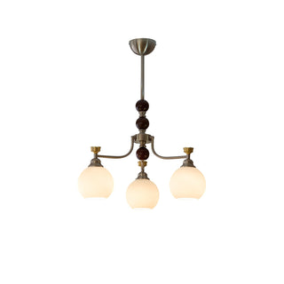 Eursoria Lustre Bois Verre Art Orb Traditionnel