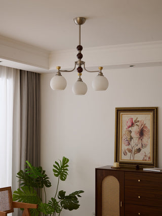 Eursoria Lustre Bois Verre Art Orb Traditionnel