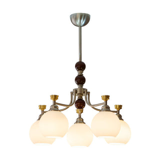 Eursoria Lustre Bois Verre Art Orb Traditionnel