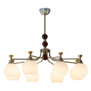 Eursoria Lustre Bois Verre Art Orb Traditionnel