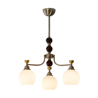 Eursoria Lustre Bois Verre Art Orb Traditionnel