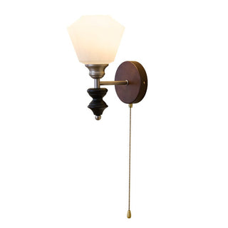 Lucille Applique Murale en Verre Art Classique et Bois