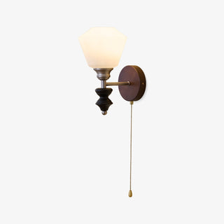 Lucille Applique Murale en Verre Art Classique et Bois
