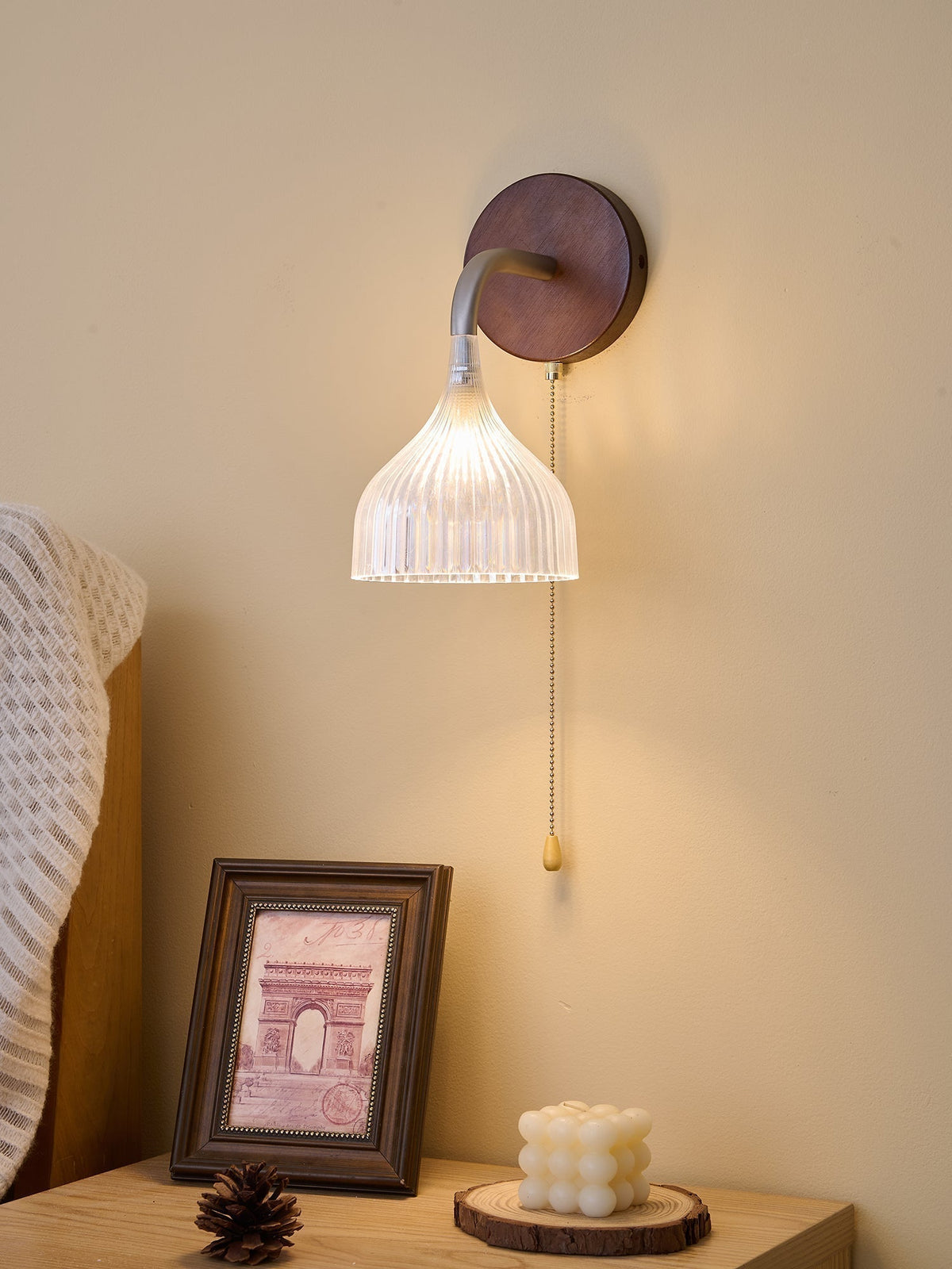 Rosisse Applique Murale en Bois Élégance Classique