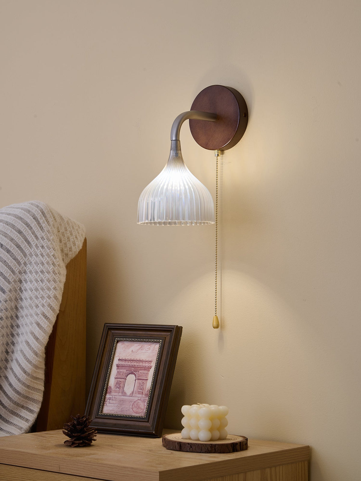 Rosisse Applique Murale en Bois Élégance Classique