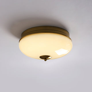 Vatalisra Lampe de Plafond Ronde Métal Verre Minimaliste Moderne
