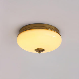 Vatalisra Lampe de Plafond Ronde Métal Verre Minimaliste Moderne