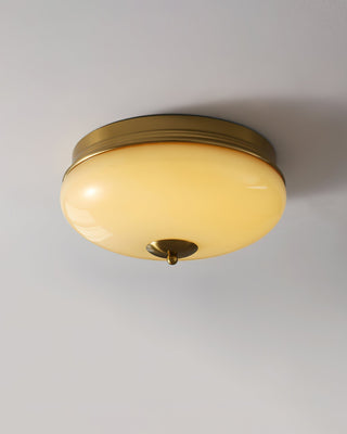 Vatalisra Lampe de Plafond Ronde Métal Verre Minimaliste Moderne
