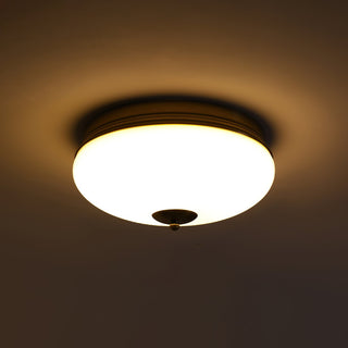 Vatalisra Lampe de Plafond Ronde Métal Verre Minimaliste Moderne