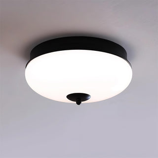 Vatalisra Lampe de Plafond Ronde Métal Verre Minimaliste Moderne