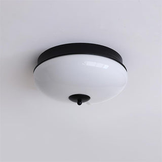Vatalisra Lampe de Plafond Ronde Métal Verre Minimaliste Moderne