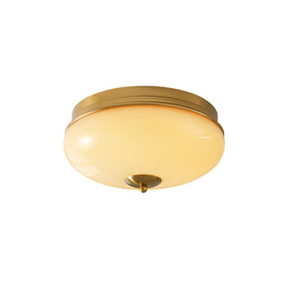 Vatalisra Lampe de Plafond Ronde Métal Verre Minimaliste Moderne