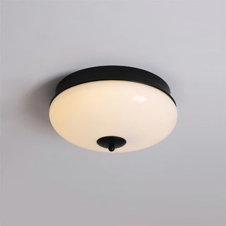 Vatalisra Lampe de Plafond Ronde Métal Verre Minimaliste Moderne
