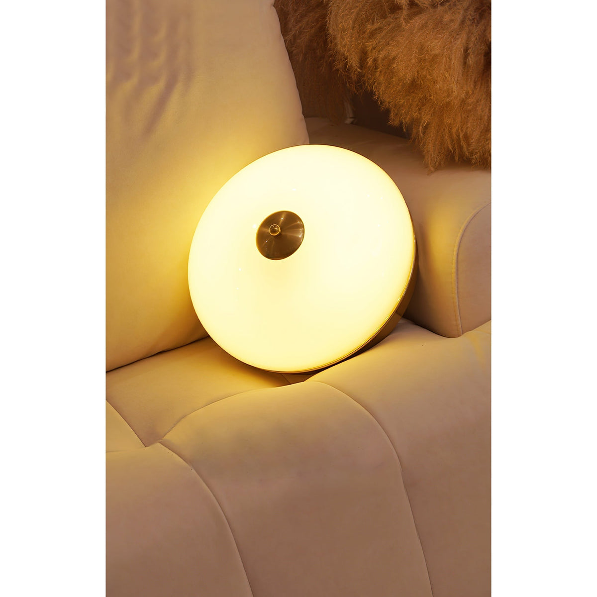 Seline Lampe de Plafond Ronde Métal Verre Minimaliste Moderne