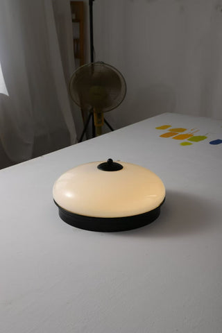 Vatalisra Lampe de Plafond Ronde Métal Verre Minimaliste Moderne