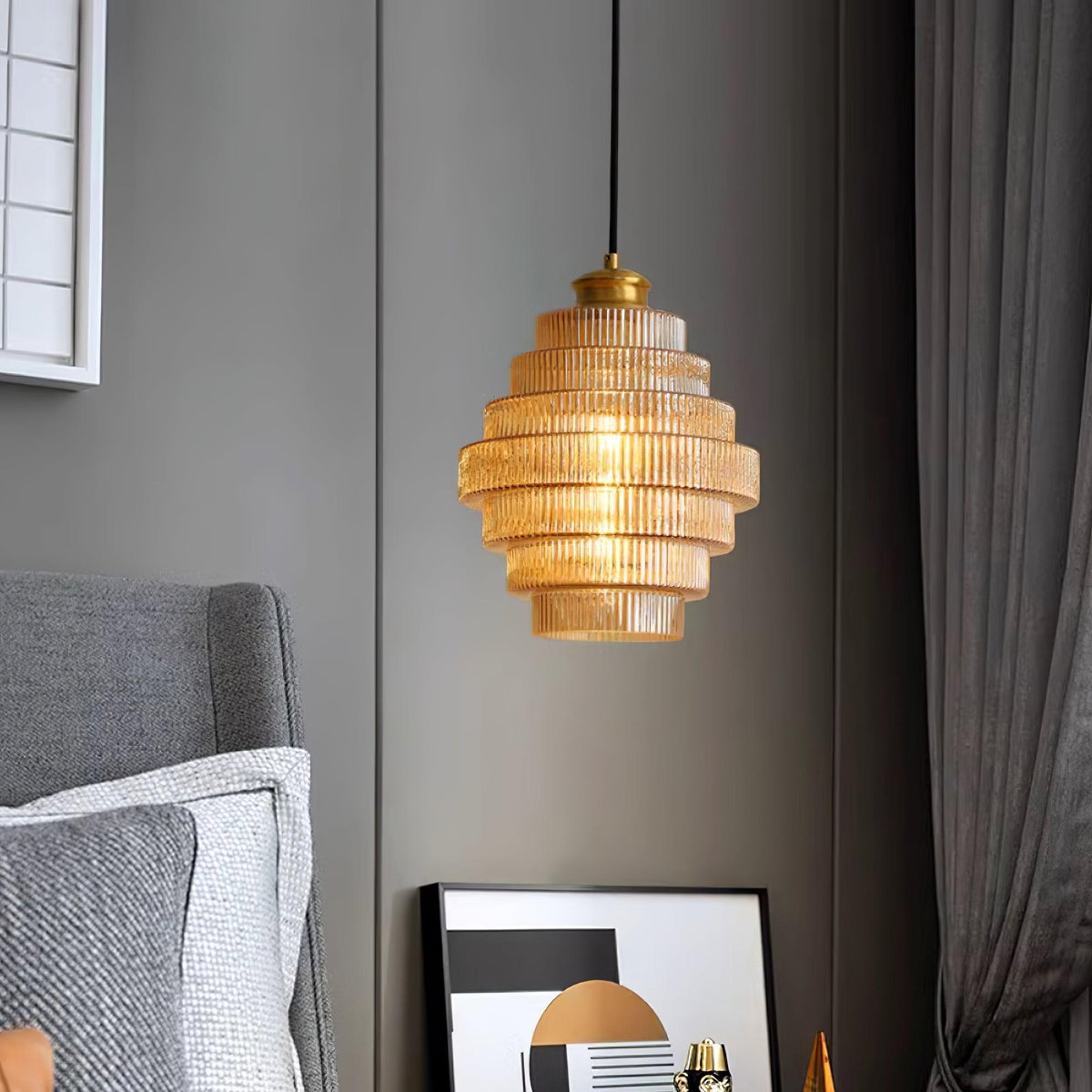 Svena Glass Pendant Lamp-Neutral Decor