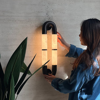 Gloxa Arc Twin Applique Murale en Albâtre