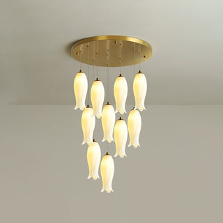 Sylirion Lustre en Albâtre et Laiton