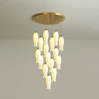 Sylirion Lustre en Albâtre et Laiton