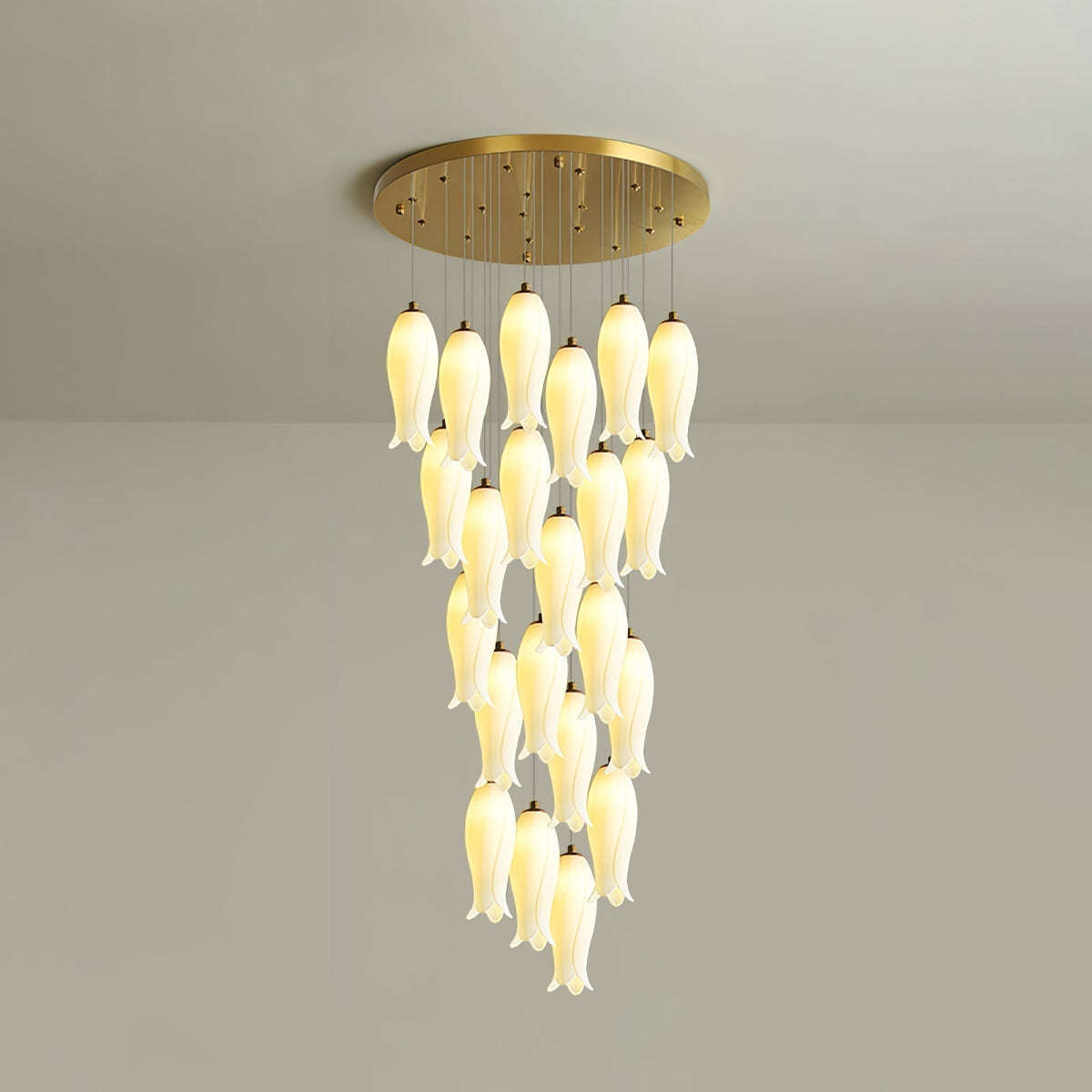 Sylirion Lustre en Albâtre et Laiton