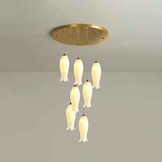 Sylirion Lustre en Albâtre et Laiton