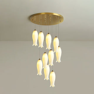 Sylirion Lustre en Albâtre et Laiton