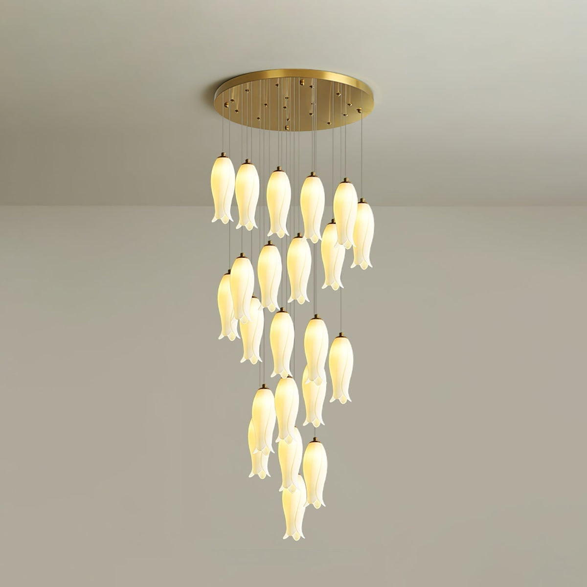 Sylirion Lustre en Albâtre et Laiton