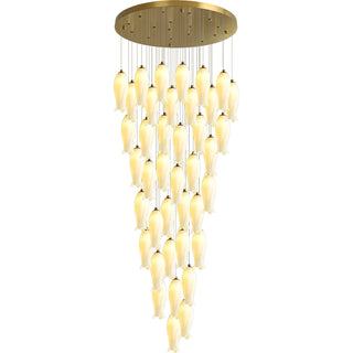 Sylirion Lustre en Albâtre et Laiton