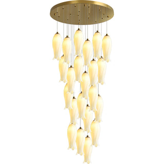 Sylirion Lustre en Albâtre et Laiton