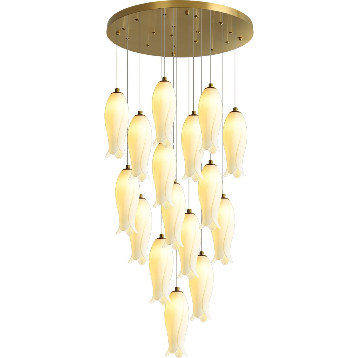 Sylirion Lustre en Albâtre et Laiton