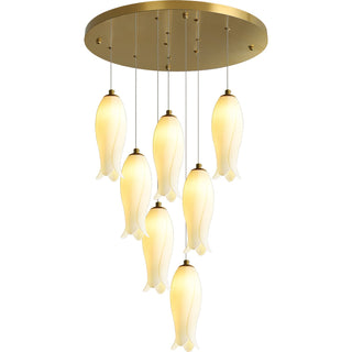 Sylirion Lustre en Albâtre et Laiton