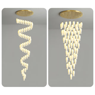 Sylirion Lustre en Albâtre et Laiton