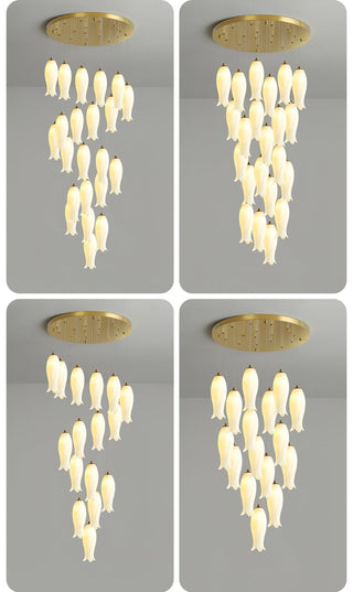 Sylirion Lustre en Albâtre et Laiton