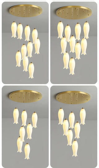 Sylirion Lustre en Albâtre et Laiton