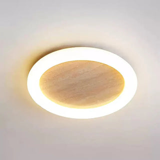 Kaia Minimal Travertin Jaune Halo Plafonnier