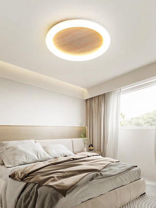 Kaia Minimal Travertin Jaune Halo Plafonnier