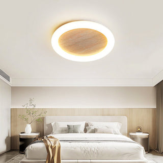 Kaia Minimal Travertin Jaune Halo Plafonnier