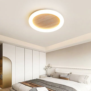 Kaia Minimal Travertin Jaune Halo Plafonnier