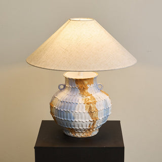 Artisan Lampe de Table en Céramique Rustique