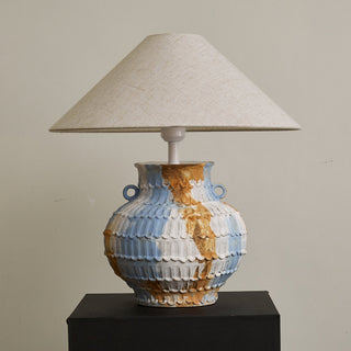 Artisan Lampe de Table en Céramique Rustique