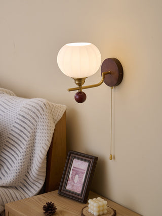 Bobble Applique Murale en Verre et Bois Premium