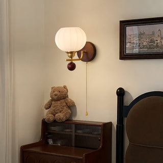 Bobble Applique Murale en Verre et Bois Premium