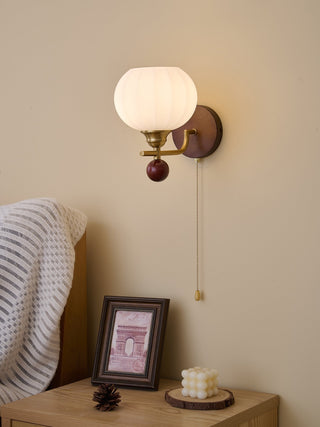Bobble Applique Murale en Verre et Bois Premium