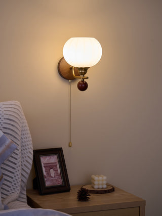 Bobble Applique Murale en Verre et Bois Premium