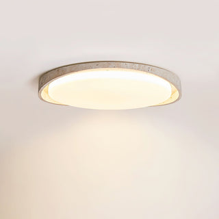 Vanoren Lampe Plafonnier à Cadre Ovale en Travertin