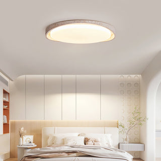 Vanoren Lampe Plafonnier à Cadre Ovale en Travertin