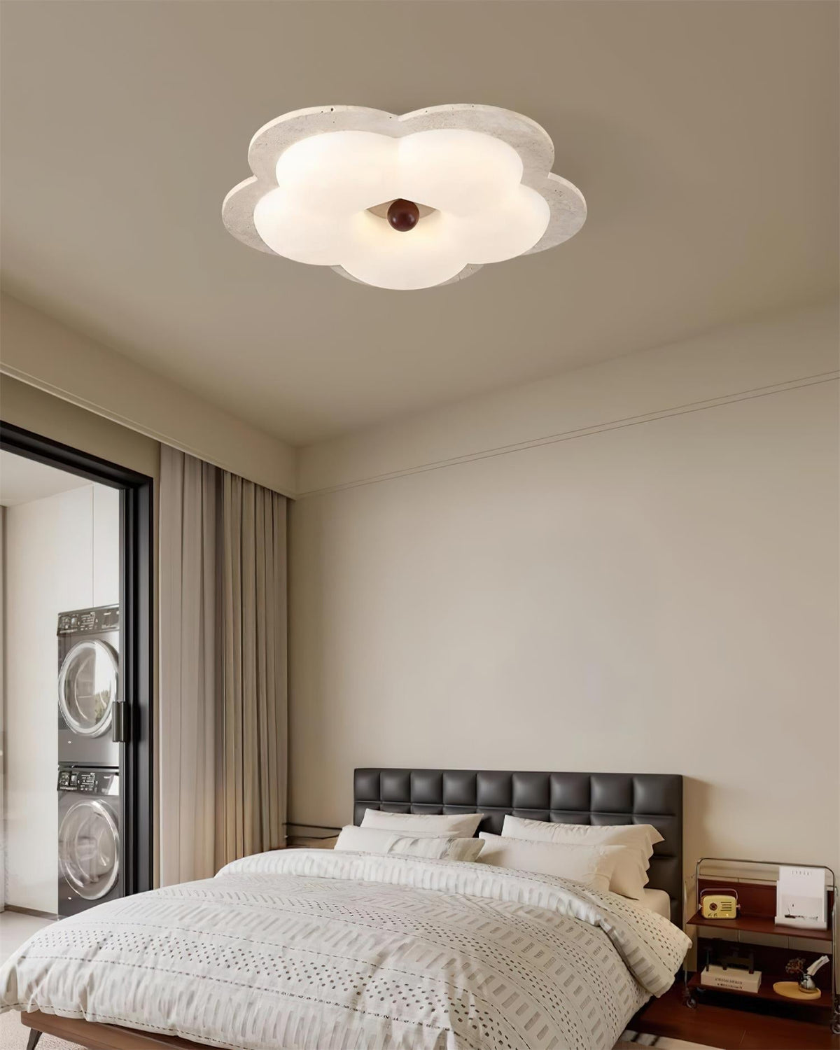 Riita Flower Ceiling Light Travertine-Neutral Decor