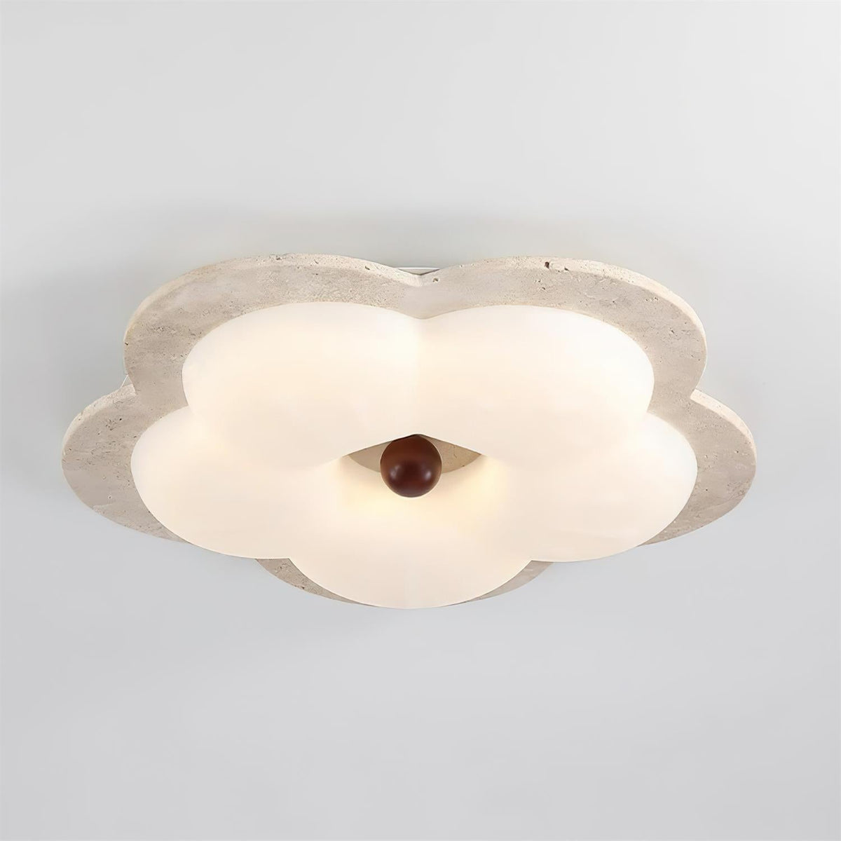 Riita Flower Ceiling Light Travertine-Neutral Decor