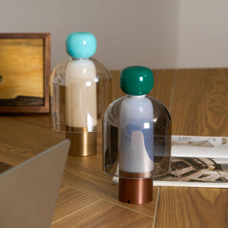 Nara Lampe de Table Artistique en Verre