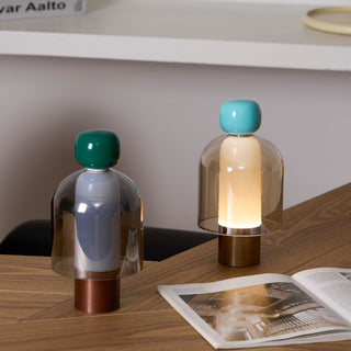 Nara Lampe de Table Artistique en Verre